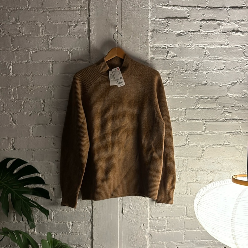 Soufflé Yarn Mock Neck Sweater